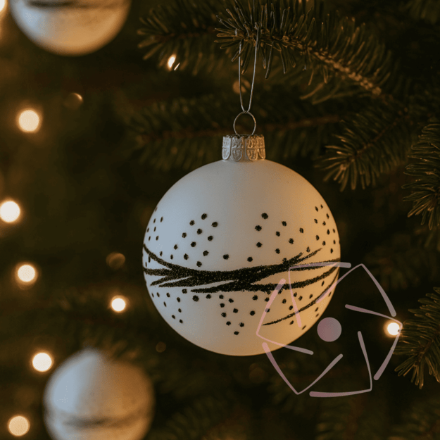 Stiklinis žaisliukas „Moderni klasika“ 2