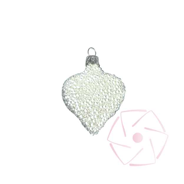Kalėdinis žaisliukas širdelė STIKLO KAROLIAI