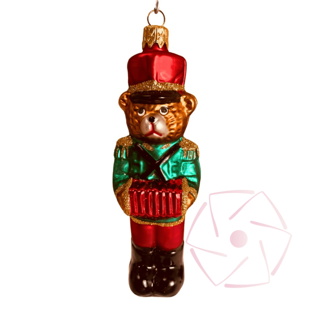 Kalėdinis eglutės žaisliukas MEŠKIUKAS SU ARMONIKA